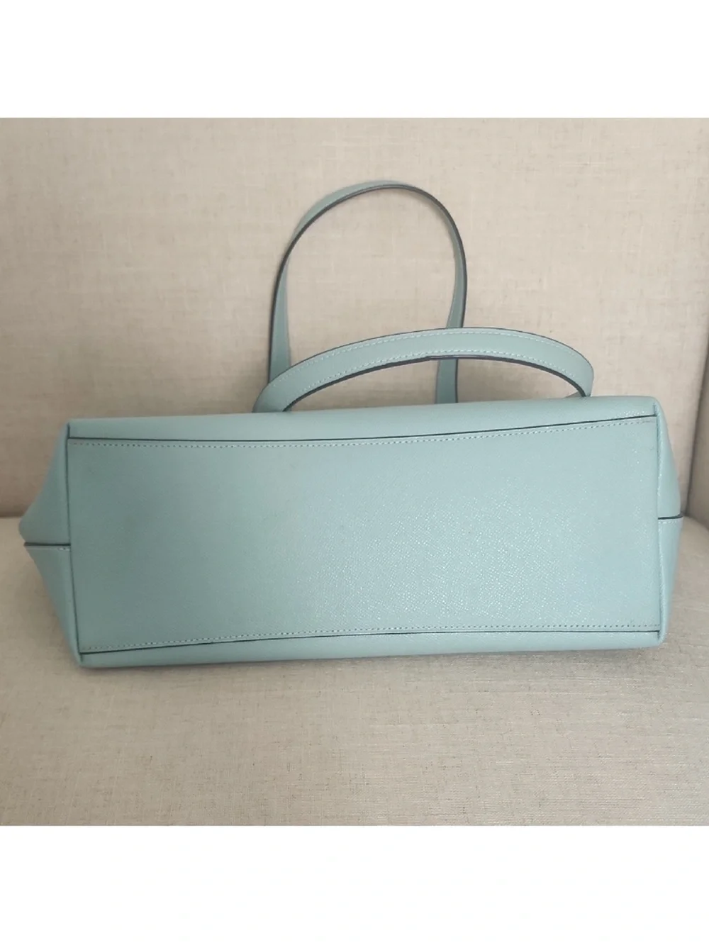 Coach Mint Green Leather Tote Bag